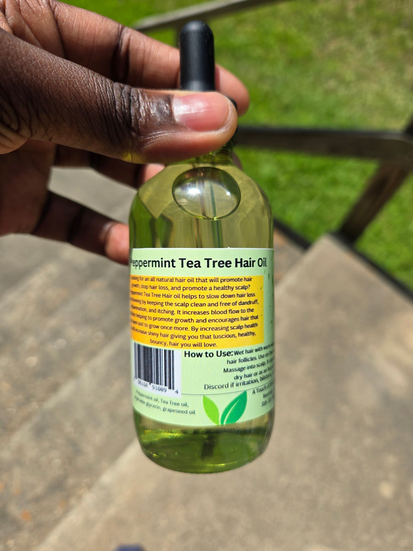 Peppermint Tea Tree| organic, thicken,and moisturizer| hair oil