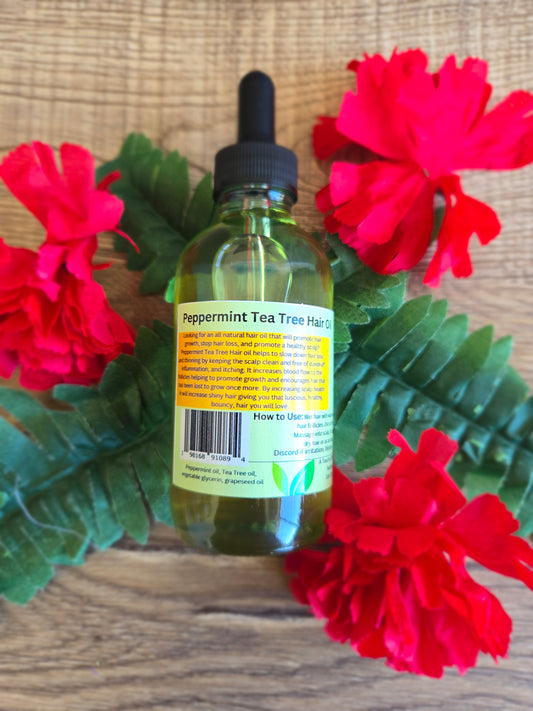 Peppermint Tea Tree| organic, thicken,and moisturizer| hair oil